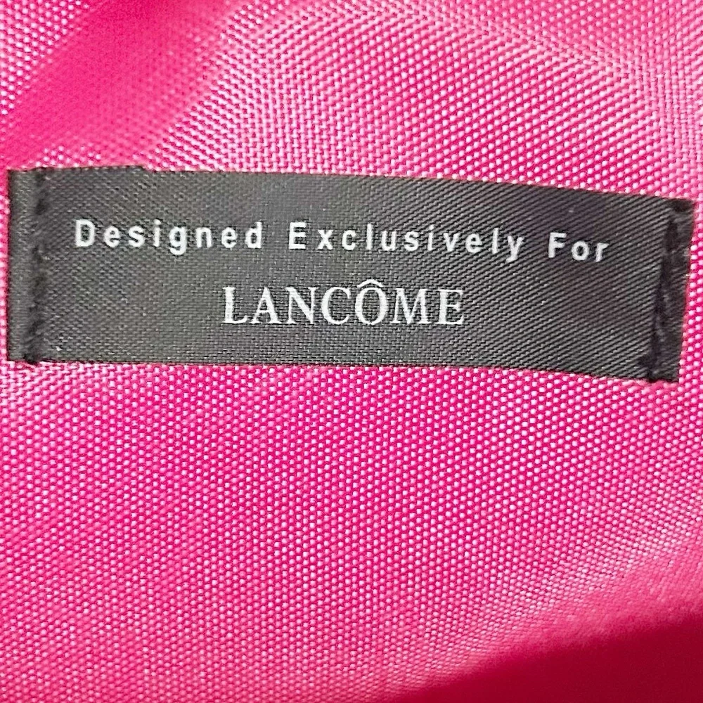 LANCOME I Love You To Paris Multicolor Travel Makeup Bag Zip Closure Fully Lined